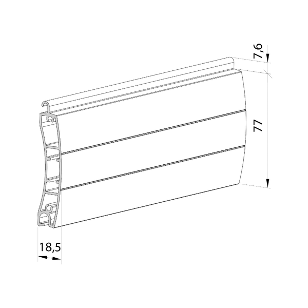 Extrudé profil intermédiaire